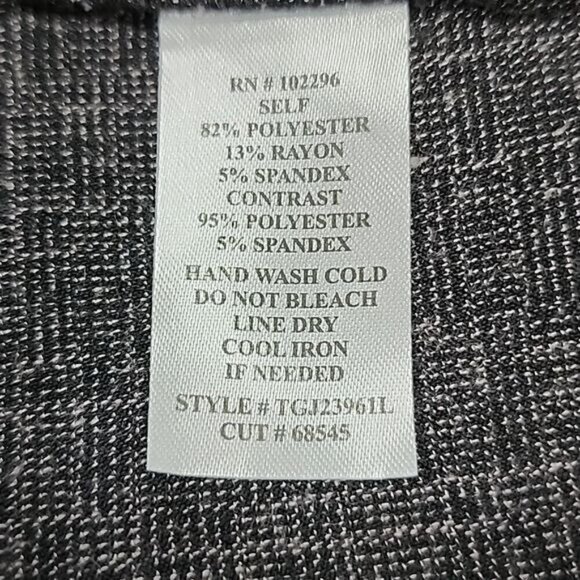 Connected Apparel Dress Knee Length Short Sleeve Black Gray Women's 24W - Picture 6 of 6